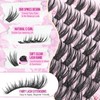 Natural Lash Clusters Wispy Cluster Eyelash Extensions C-Curly Cluster Lashes