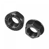 sourcing map M10 Serrated Flange Hex Lock Nuts, Carbon Steel