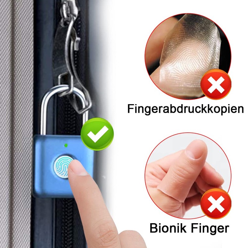 Fingerprint Padlock Mini Smart Padlock Keyless USB Charging Biometric High