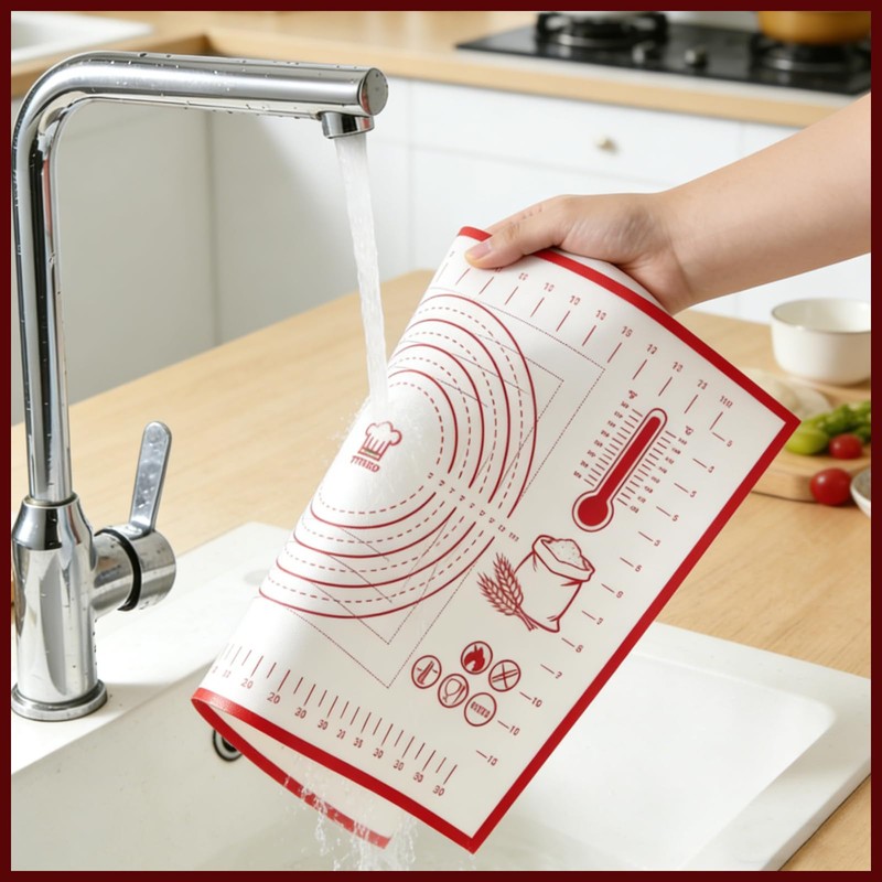 Silicone Pastry Baking Mat 16x24 Inch Large - Non-Stick Non-Slip