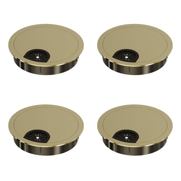 4 Pack Desk Grommet 2 Inch 50mm, Zinc Alloy Computer