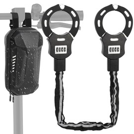E Scooter Schloss, Schloss f√ºr E Scooter mit Tragbaren 3L Wasserdicht Aufh√§ngetasche, Handschellenschloss, Fahrradschloss Hohe Sicherheit, Gummi-Lock-H√ºlse gegen Kratzer fahrradschloss zahlenschloss