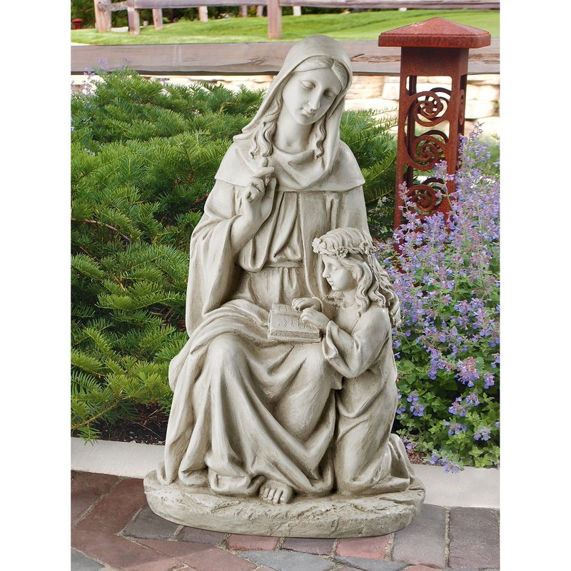 Design Toscano Anne with Young Mother Mary Holy Religious Garden