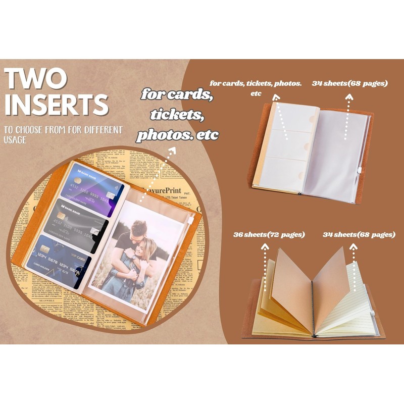 InnoBeta Paris Gifts, Paris Gifts for Women Leather Journal Notebook