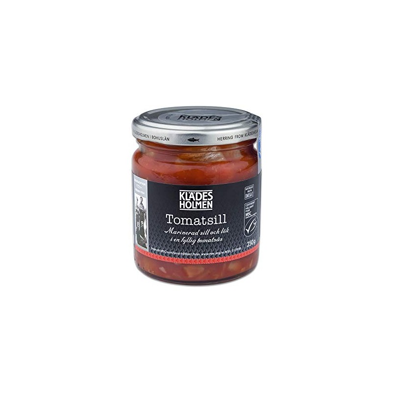 Kladesholmen Herring in Tomato Sauce, 8.8oz (Pack of 1)