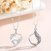 Nicoiro Pair Necklace Feather Moonlight S925 Made [NSPN28] Matching Couple