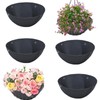 Black Hanging Basket Liners, Round Fabric Planter Basket Liner, Hanging