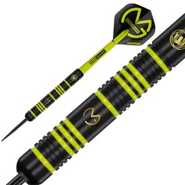 Winmau Michael Van Gerwen MvG Ambition Brass Steeltip Darts Set 22g with MvG Flights and Nylon Shafts (Stems)