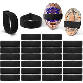 Anley 30 Pack Black Police Mourning Bands - High Elastic Twill Bands Fits Badge Width from 2 IN to 3.7 IN - Honor Guard Straps Funeral Mourning Bands for Police Officer and Law Enforcement Badge