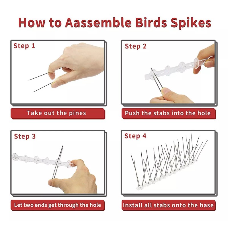 Heypet Antipalomas, Repelente De Picos De Pájaros, 28 Unidades