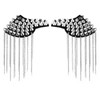 BESTOYARD Fringe Shoulder Pieces Rivet Tassel Chain Epaulet Shoulder Boards