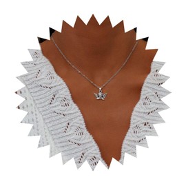 Yienate Cute Guardian Angel Necklace Silver Baby Angel Cherubim Necklace Angel Pendant Necklace Angel Baby Memorial Necklace Christening Communion Christening Jewellery for Women and Girls, Zinc, No