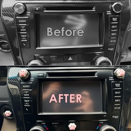 TSTESE 8PCS Car Cat's Claws Physical Buttons Covers Decals Center Console Decorations Bumper Scratch Sticker Cute Cat Claw Interior Decor Button Accessories (Pink)