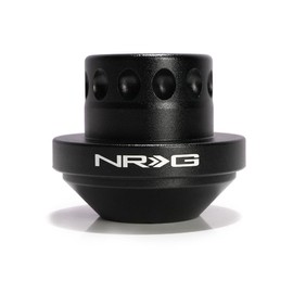 NRG Innovations Steering Wheel Race Short Hub, Alumium Racing Hub Adapter, Quick Release Compact Style Race Hub Adapter, Compatible With 05-14 Corvette C6, Black, NRG-SRK-RL177H