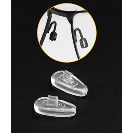 LenzProse 6 Pairs Replacement Nose Pads for Oakley Eyeglasses/Sunglasses, Anti-Slip Clear Silicone Nose Pieces Guards (Push-in Glasses Nose Pads)