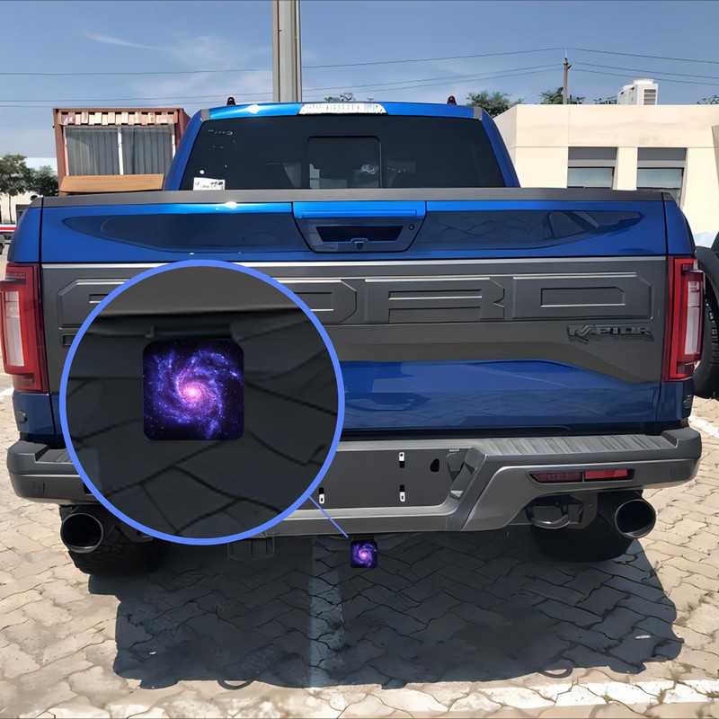 NITAHHHY Trailer Hitch Cover, Spiral Blue Purple Starry Galaxy 2