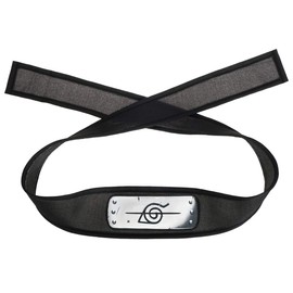 Naruto Lightweight Ninja Forehead Guard | Anti Konoha Headband with Nukenin Crest | Front Plate Made of PU Leather