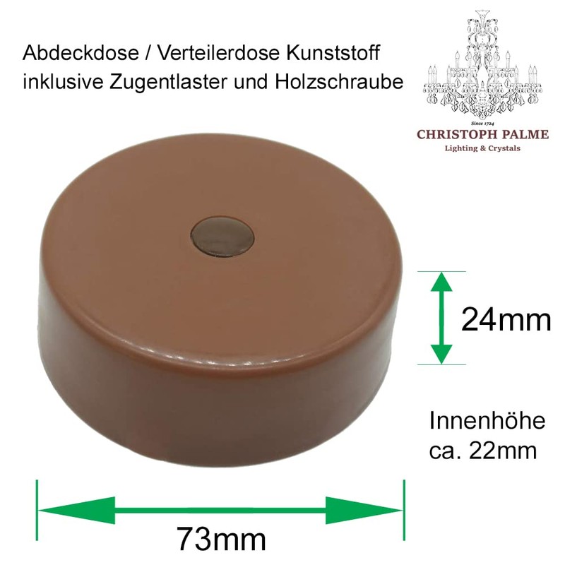 Junction Box Brown with 3-Pin Terminal and Accessories Diameter 72