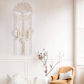 EasyBravo Tree of Life Dream Catcher Macrame Wall Hanging Boho Dream Catcher for Vintage Wedding Home Decoration