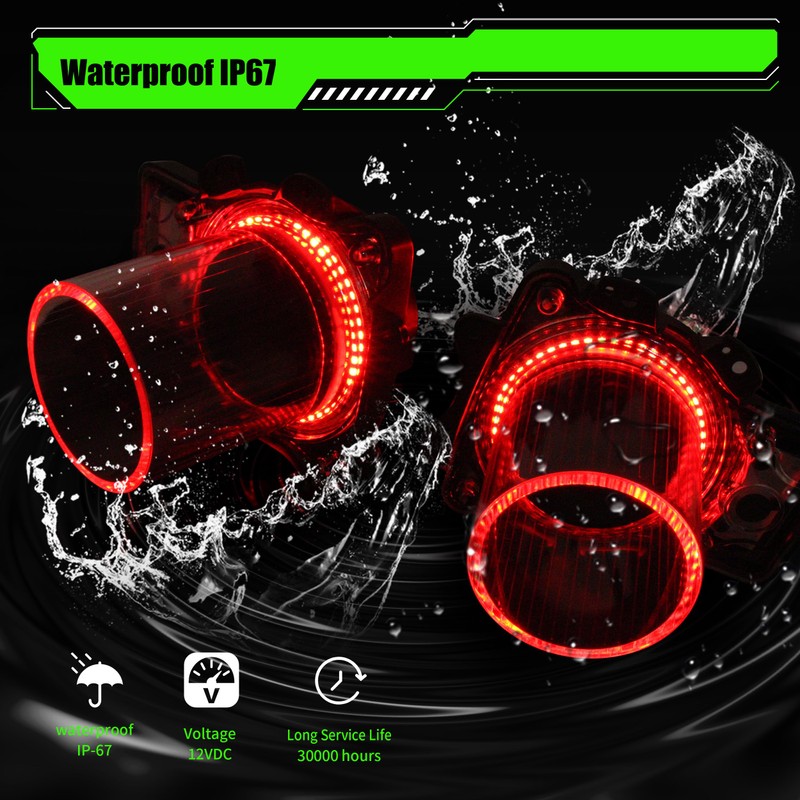 KAKABAS Plug and Play LED Headlamps Air Inserts Assembly Waterproof,