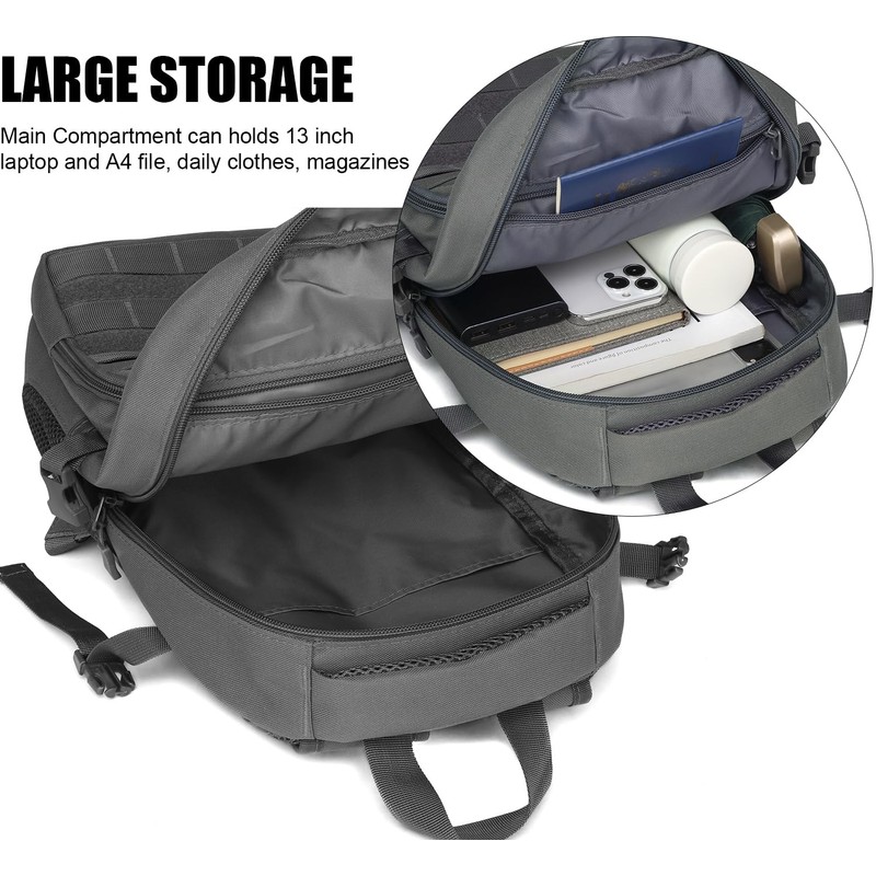 BlesMaller 20L Hiking Backpack Mini Tactical Backpack for Camping Outdoor
