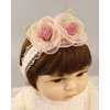 Bethynas Lace Flower Headband for Baby Girls Gauze Floral Elastic