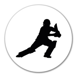 Huuraa Sticker Cricket Silhouette Gift 10 cm Sticker Cricket Gift Idea