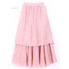 Women's Cotton Long Skirt, Double Stitched, Elasticated Waistband, Plain Colours