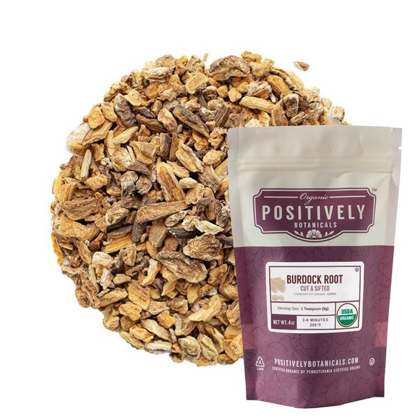 Organic Positively Botanicals Company, Burdock Root, Loose Leaf Botanical, 4