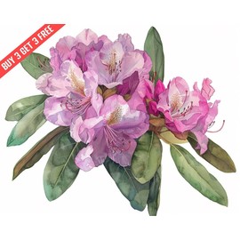 Rhododendron with large blooms Watercolor 8x10 Print