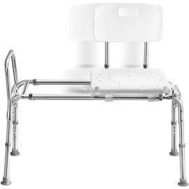 Medical King Sliding Shower Transfer Bench, Adjustable Height, Holds Up to 400 lbs