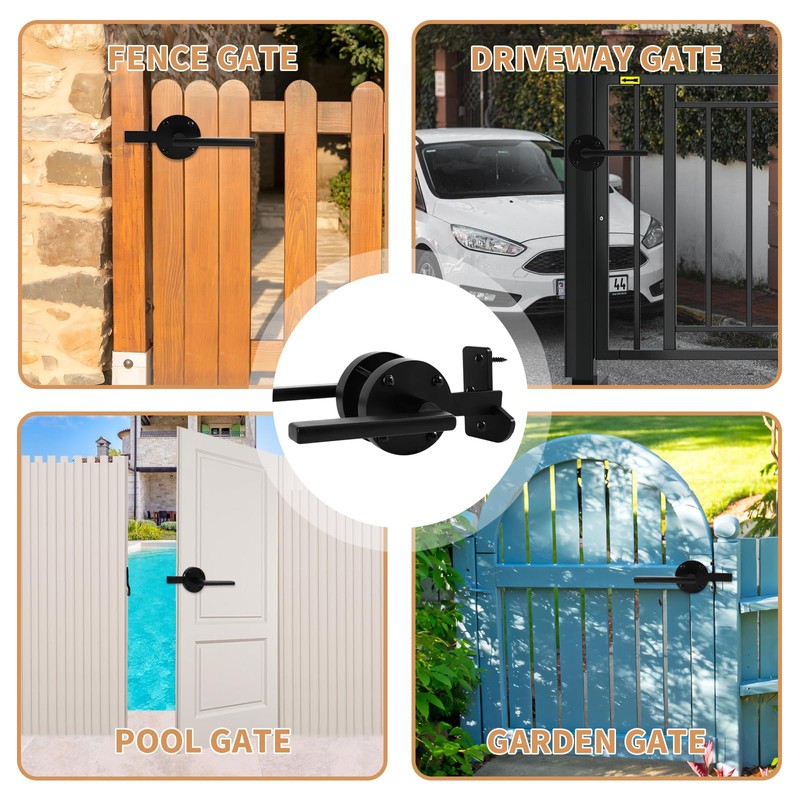 XIAOPEIZHI Two Sided gate Latch,gate Latch for Outdoor Fence, Wooden