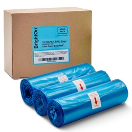 Perfect Fit Cat Litter Refill Bags Compatible with Litter Genie Easy Roll Pail (75 Bags) (Scented)