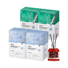 AHC Pure Cotton Mask Pack 100 Sheets (50 Calming Sheets + 50 Moisturizing Sheets) + Diffuser 480ml / AHC 순면 마스크팩 100매 (카밍 50매 + 모이스처라이징 50매) + 디퓨저 480ml