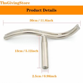 Wood Lathe Tool Rest, 1 Inch Post S-Shaped Lathe Steady Rest with 2 Curved, Woodworking Lathe Tools Accessories