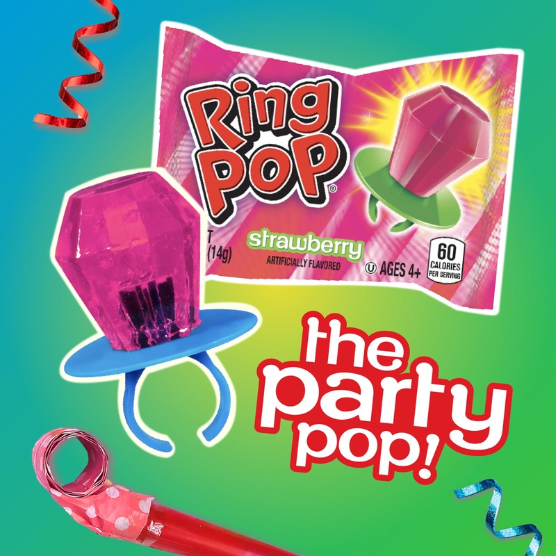 Ring Pop Individually Wrapped Bulk Lollipop Variety Pack – 10