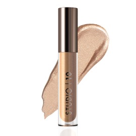 Studio 10 Liquid Foil I-Radiance Eyeshadow - Shimmer Liquid Eyeshadow with Moisture Boosting and Long-Wearing Formula - Metallic Eyeshadow Liquid in Shade Sable
