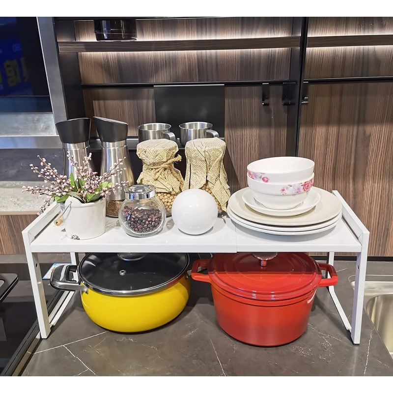Urhomey plus Expandable Cabinet Shelf Organizer 16-26" L Stackable Kitchen