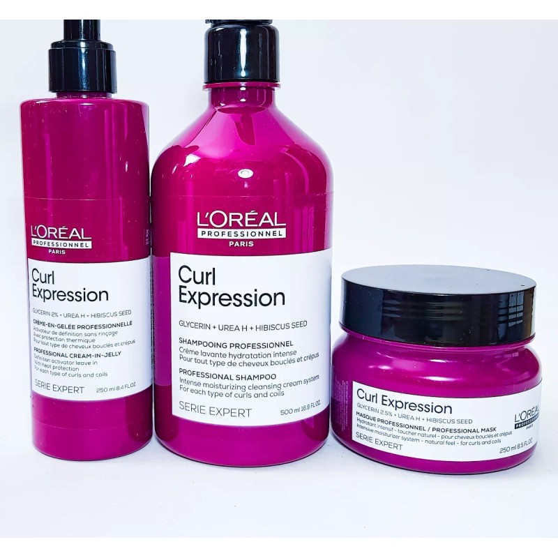 L'Oréal Loreal Curl Expression Shampo Crema Hid 500 + Masc
