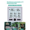 Indoor Outdoor Digital Thermometer Hygrometer with 3 Wireless Sensors, Temperature