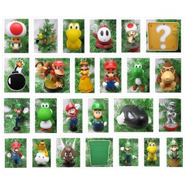 Mario Brothers 25 Piece Deluxe Christmas Ornament Set with Random Mario and Friends Characters (Unique Design)