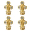 Feelers Brass Misting Spray Nozzle, 1/2" BSPF 3-Holes Atomizing Spray