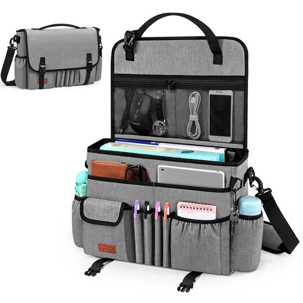 Eurhomewit Car Seat Organiser Front Seat, 2-in-1 Car Organiser Briefcase