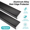 Heainaiyoo Black 36" Metal Stair Nosing, Aluminum Stair Edge Trim