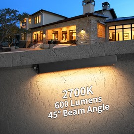 Kwinmyso 8-Packs 5W 12 Inch LED Hardscape Paver Lighting,12V AC/DC Low Voltage Retaining Wall Lights,LED Landscape Lighting,2700K Soft White Outdoor Step Light,50,000 Hours Lifespan-Black