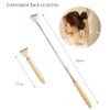 Bamboo Advanced Back Scratcher, Portable Extendable Stainless Steel Telescoping Back