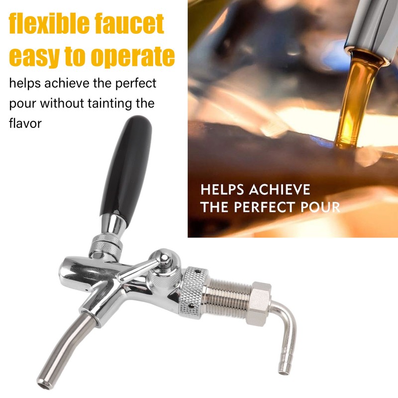 G5/8 Beer Tap Faucet Stainless Steel 304 Draft Beer Dispenser