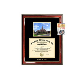 Diploma Frame Big Gallaudet University Graduation Gift Case Embossed Picture Frames Engraving Certificate Holder Graduate Bachelor Masters MBA PHD Doctorate