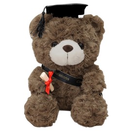 Graduation Teddy Bear 9” / 23 cm Plush Graduation Bear Stuffed Animals with Hat 2025 Graduation Plush Teddy Stuffed Animal Plush Doll Fluffy Toy Soft for Girls Boys Presents High School College