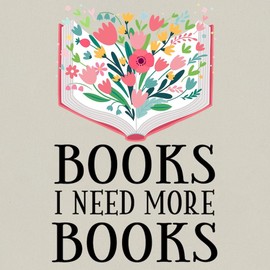 CafePress Books I Need More Books Reading Canvas Tote Top Zipper Closure